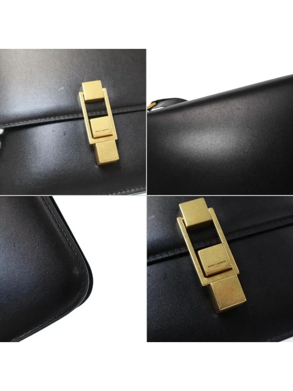 Saint Laurent Paris Le Carre Shoulder Bag Black